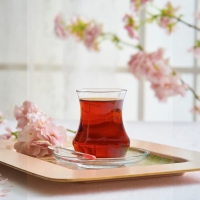LAV Eda Teegläser 12-teilig – 6 Çay-Gläser & 6 Unterteller 170 ml