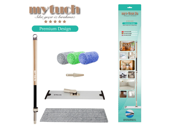 Mytuch Multifuntionaler Mopp Rosegold Bodenwischer Set Mit 3 Mikrofaser Pads Ultra Flach