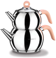 Korkmaz Teekanne aus Edelstahl Induktion Flamingo Tea Pot...