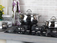 Kochtopf Edelstahl Korkmaz Tombik 26 Cm Induktion Silber