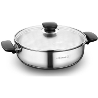 Korkmaz Kochtopf aus Edelstahl Tencere Kappa 5 l 28x9cm...