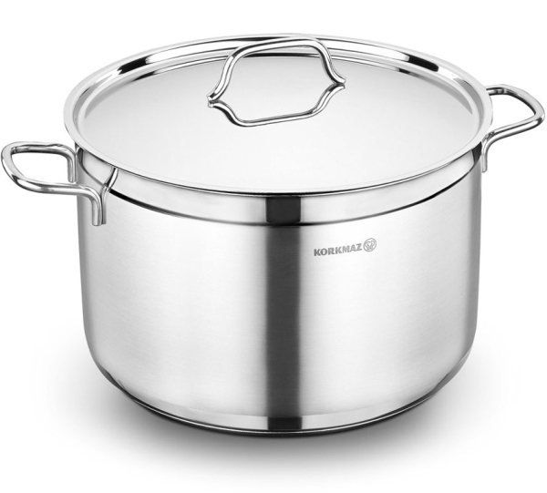 Kochtopf Edelstahl Korkmaz ALFA 26 Cm Induktion Edelstahl Poliert