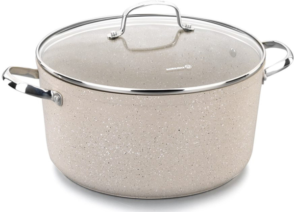 Kochtopf Edelstahl Korkmaz Granita 24 Cm Antihaftbeschichtung Induktion Beige