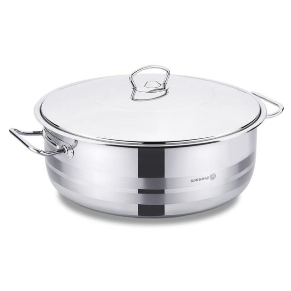 Korkmaz Kochtopf aus Edelstahl Tencere Mega 6 l 28x11cm A1941