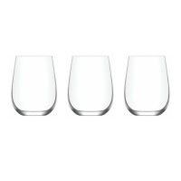 LAV GAI365A TrinkglasSet 3teilig 475 ml Klares Wasserglas für den täglichen Gebrauch