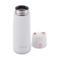 Korkmaz Bambino Plus Kinder-Isolierflasche 350 ml – Edelstahl, Weiß