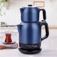 Korkmaz Caytema Azura Blau Chrom Elektrischer Teekocher...