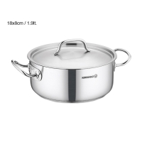 Korkmaz Proline Gastro Low Casserole 18x8 Satin A2737
