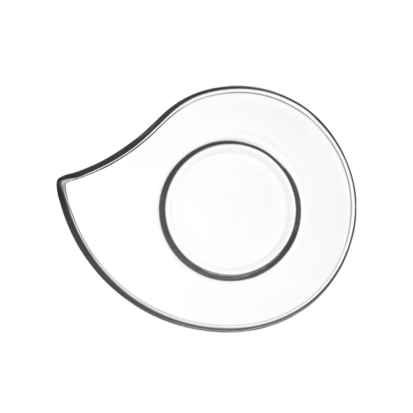 LAV Eva Teeglasunterteller Set 6er transparent hitzebeständig robust für Tee Untertassen
