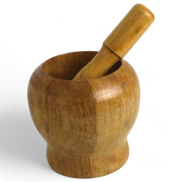 Kaya Home Holz Tools Mörser mit Knüppel im Netz Klein