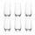 LAV Highball Glas Set Diamond 385ml 6er Set vielseitige Gläser für Wasser Softdrinks Cocktails