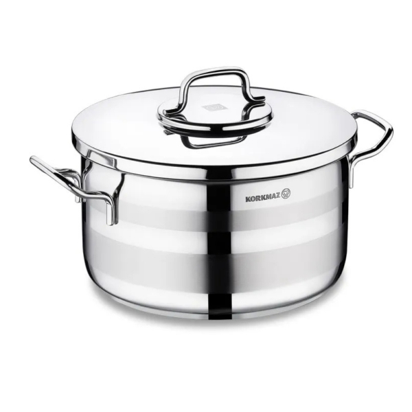 Korkmaz Astra2 Kochtopf Edelstahl 26 cm x 14 cm circa 6 Liter