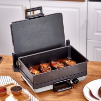 Silex Multigrill 61015 im Set mit gratis BASIC Kasserolle – Kontaktgrill für Sandwich, Pizza & mehr