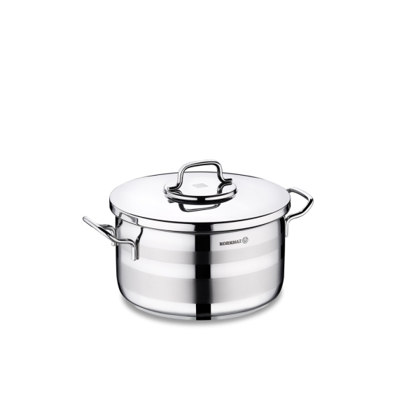 Kochtopf Edelstahl Korkmaz Astra 22 Cm Induktion Poliertes Edelstahl