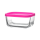 LAV Cube Snackschalen Set 2 teilig 405?ml Glas mit Pink Deckel