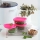 LAV Cube Snackschalen Set 2 teilig 405?ml Glas mit Pink Deckel