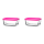 LAV Cube Snackschalen Set 2 teilig 405?ml Glas mit Pink Deckel