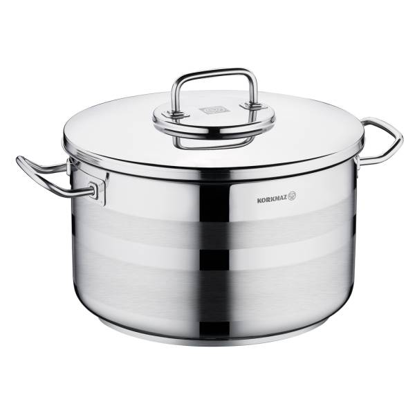 Kochtopf Edelstahl Korkmaz Astra 32 Cm Induktion Poliertes Edelstahl