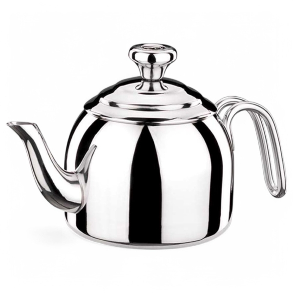 Türkische Teekanne Caydanlik Edelstahl Korkmaz DROPPA 2 Teilig Induktion Poliertes Edelstahl