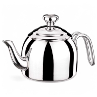 Korkmaz Türkische Teekanne Edelstahl induktionsgeeignet zwei teilig für Türkischen Cay Droppa