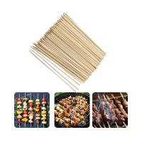 Holzspiess 100er Paket 30cm Grillspiess Schaschlikspiesse Holzspiesse Einweg fuer BBQ Grill Party