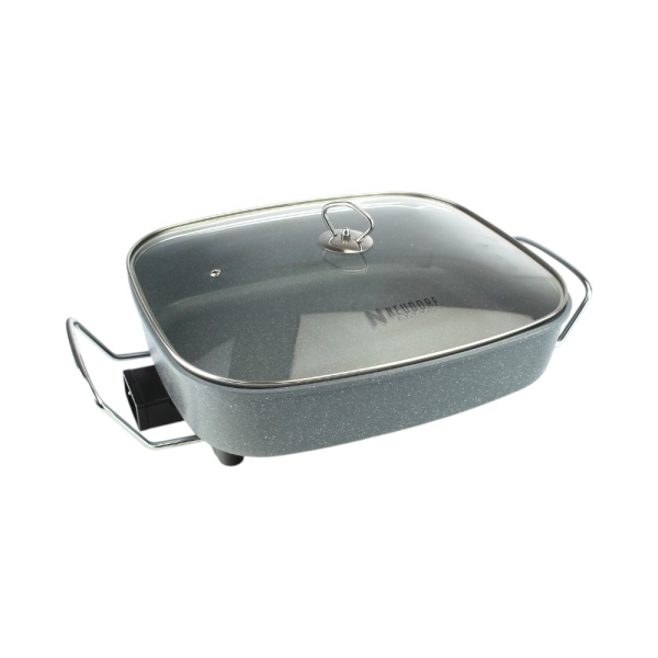 Neudorf Elektrische Partypfanne 40x30 cm – Multikocher 8 Liter, 1500 Watt, mit Glasdeckel