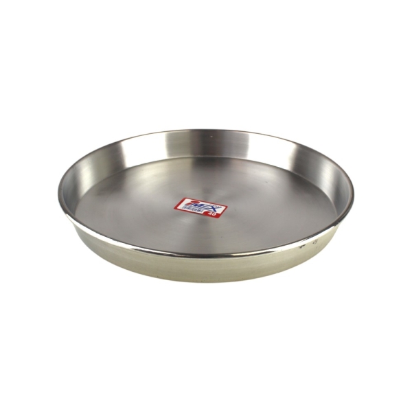 IMEX Alu Tablett 40cm Aluminyum Tepsi, Rundes Serviertablett