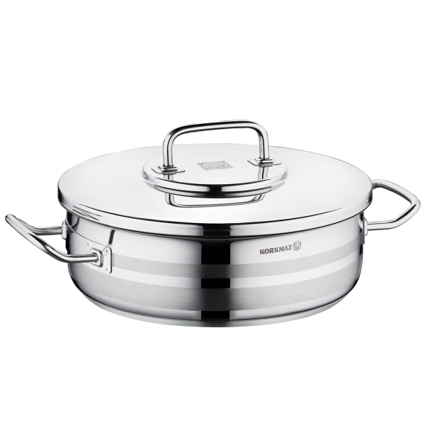 Kochtopf Edelstahl Korkmaz Astra 32 Cm Induktion Poliertes Edelstahl