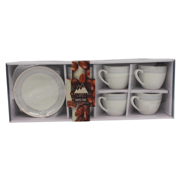 Weissberg Home Coffee Time Set 6Tassen 6 Unterteller WH2960