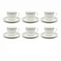 Weissberg Home Coffee Time Kaffeetassen Set 180 ml – 6 Tassen & 6 Unterteller WH2960