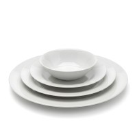 Weisse Rose Bianco Classico Porzellan Tafelservice 24tlg weiß Geschirrset für 6 Personen mit Tellern und Schalen