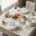 Weisse Rose Bianco Classico Porzellan Tafelservice 24tlg weiß Geschirrset für 6 Personen mit Tellern und Schalen