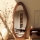 Design Ganzkörperspiegel Holzrahmen organische Form Standspiegel modern Wohnzimmer Schlafzimmer Akkaya