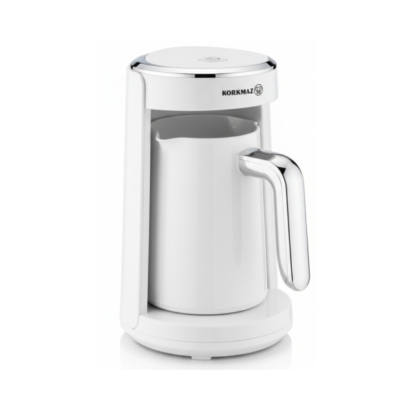 Korkmaz Türkischer Kaffee Maschine elektrisch Keyif Turk Mocca Kocher Weiss