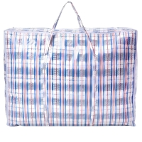 Reisetasche L Kunststoff Blau Kariert 65x38x28 cm