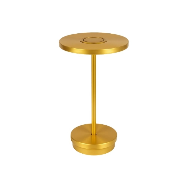 RingGlow Aufladbare LED Tischlampe Gold – Touch Dimmbar, 3 Farbmodi, Recyceltes Aluminium