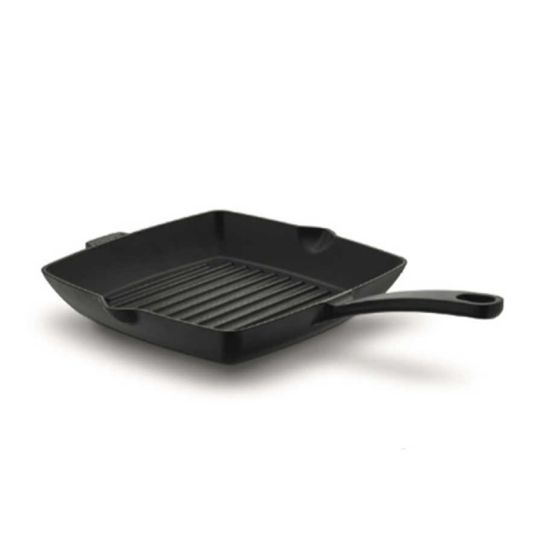 Korkmaz Casta Grillpfanne Gusseisen quadratisch 30 cm x 30 cm circa 3 Liter