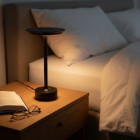 LED Akku Tischlampe aufladbar Touch Dimmbar RingGlow