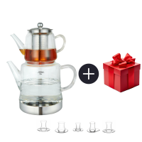 Weissberg Caydanlik Glasteekanne Induktionsgeeignet im Set