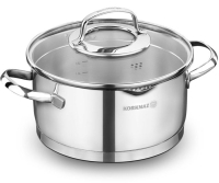 Kochtopf Edelstahl Korkmaz Steama 20 Cm Induktion Silber