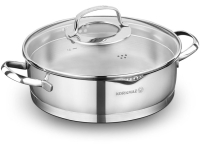 Kochtopf Edelstahl Korkmaz Steama 24 Cm Induktion Silber