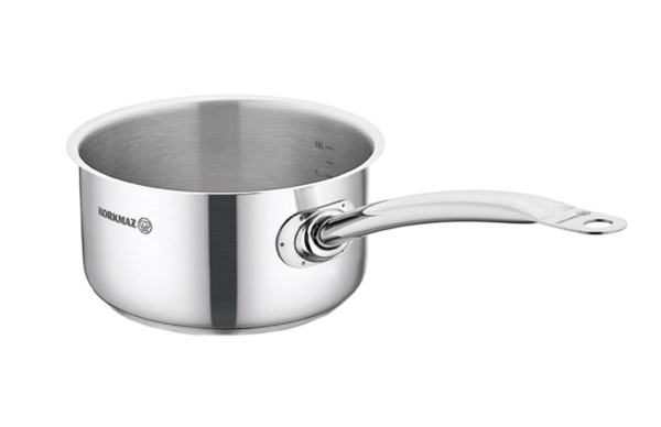 Kochtopf Edelstahl Korkmaz Gastro 18 Cm Induktion Poliertes Edelstahl