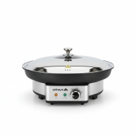 Akkaya Steinrapen Elektrische Partypfanne aus Guss mit...