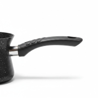 Cezve Kaffeekocher 6 Tassen, Granit-Beschichtung, Aluminium, Schwarz-Sprenkel, San