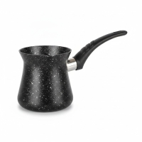 Cezve Kaffeekocher 6 Tassen, Granit-Beschichtung, Aluminium, Schwarz-Sprenkel, San