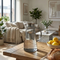 Weissberg Rhein Black Glas Karaffe 1.8 L Schwarzglas Edelsta