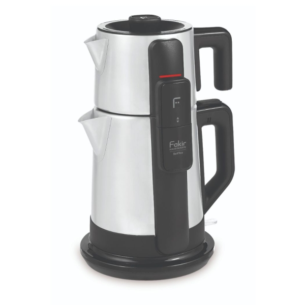 Fakir SELFTEA – Elektrische Teemaschine mit automatischem Aufbrühen, 2-l-Wasserkocher + 1-l-Teekanne, 1600 W, Edelstahl