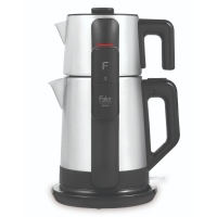 Fakir SELFTEA – Elektrische Teemaschine mit automatischem Aufbrühen, 2-l-Wasserkocher + 1-l-Teekanne, 1600 W, Edelstahl