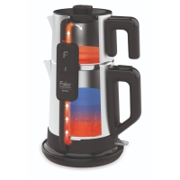 Fakir SELFTEA – Elektrische Teemaschine mit automatischem Aufbrühen, 2-l-Wasserkocher + 1-l-Teekanne, 1600 W, Edelstahl