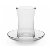 Weissberg Home Teeglas Set 6 Gläser mit 6 Untertellern Türkische Teegläser